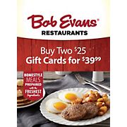 $25 Bob Evans Restaurants Gift Card, 2 pk.