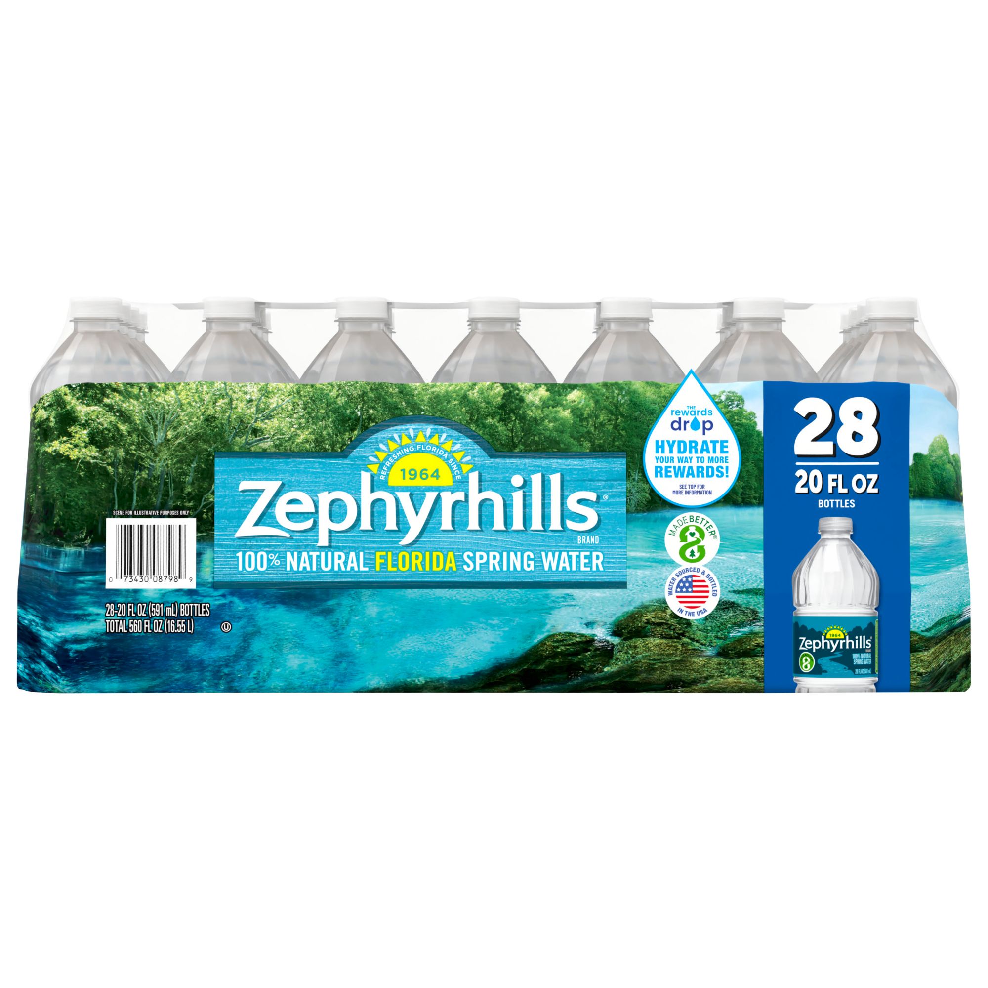 8 Ounce Bottled Spring Water  Zephyrhills® Brand 100% Mountain Spring Water