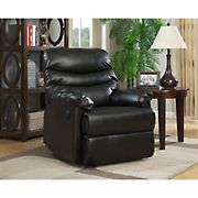 Picket House Furnishings Decklan Faux Leather Power Motion Recliner - Black