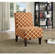 Picket House Furnishings North Accent Slipper Chair - Orange Print