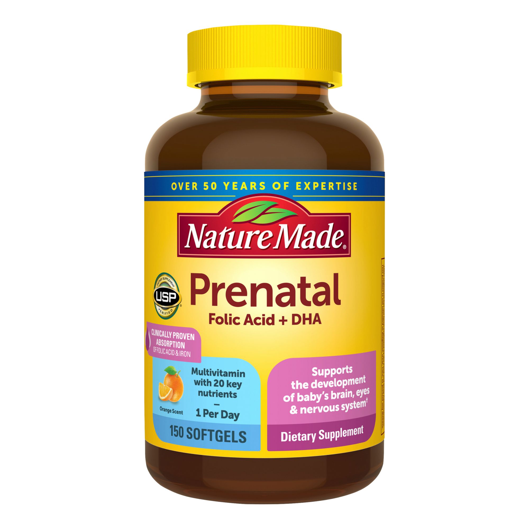 Nature Made Prenatal Multi Dha Liquid Softgel Multivitamin 150 Ct