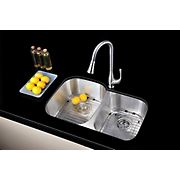 ANZZI Moore 32&quot; x 20&quot; Kitchen Sink - Brushed Silver