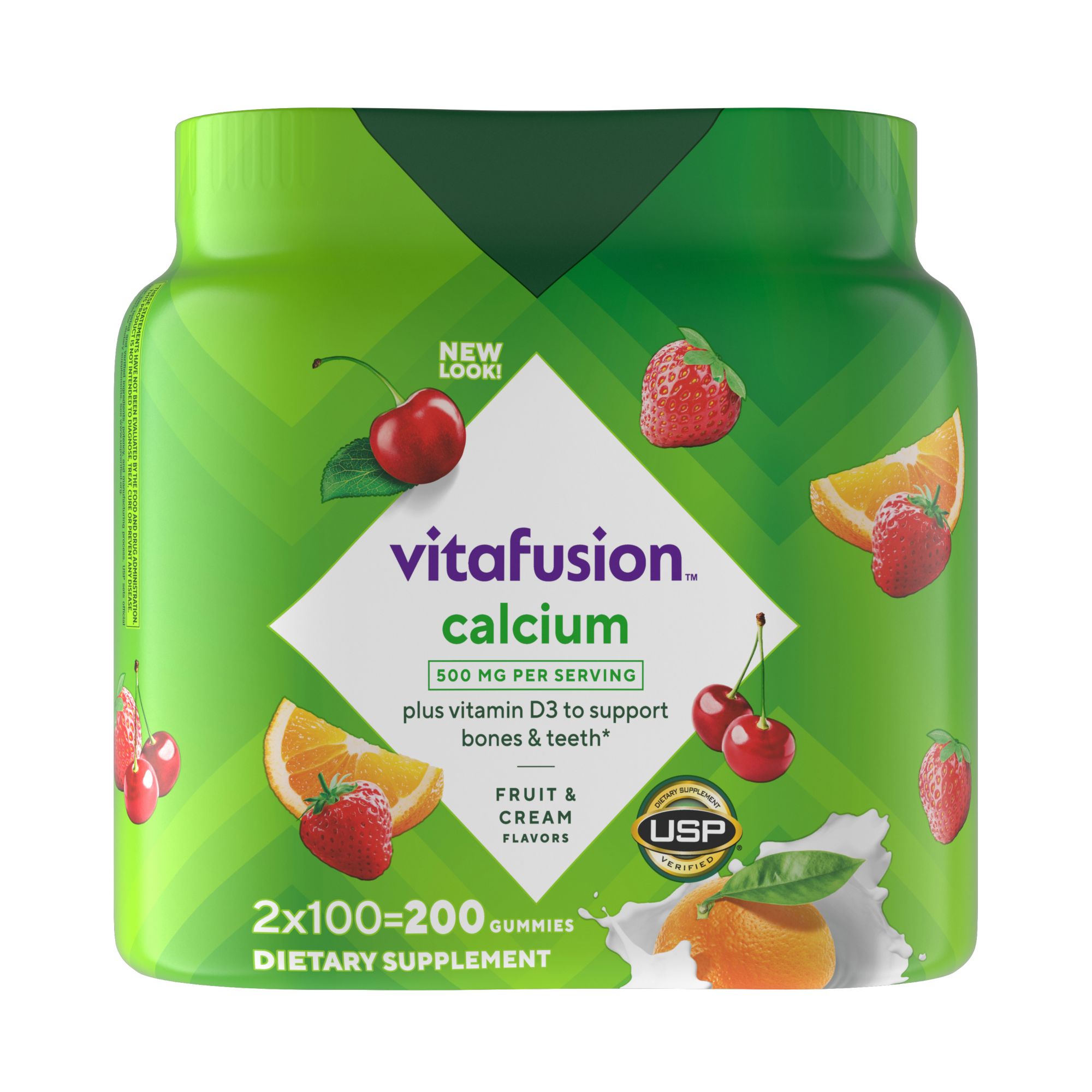 Vitafusion 500mg Calcium Gummy Vitamins For Adults 2 Pk100 Ct