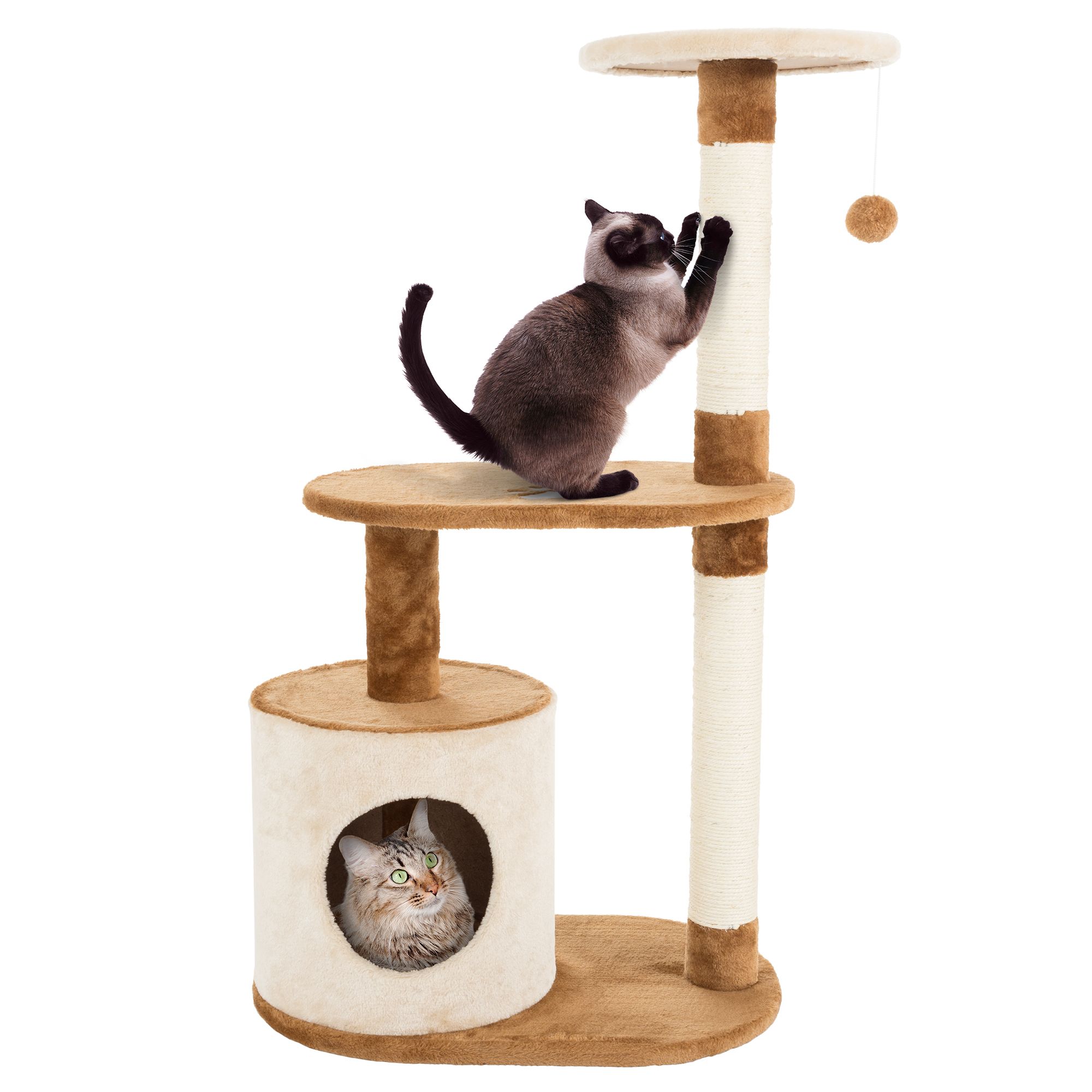 PETMAKER 37.5&quot; 3-Tier Sleep-and-Play Cat Tree Condo