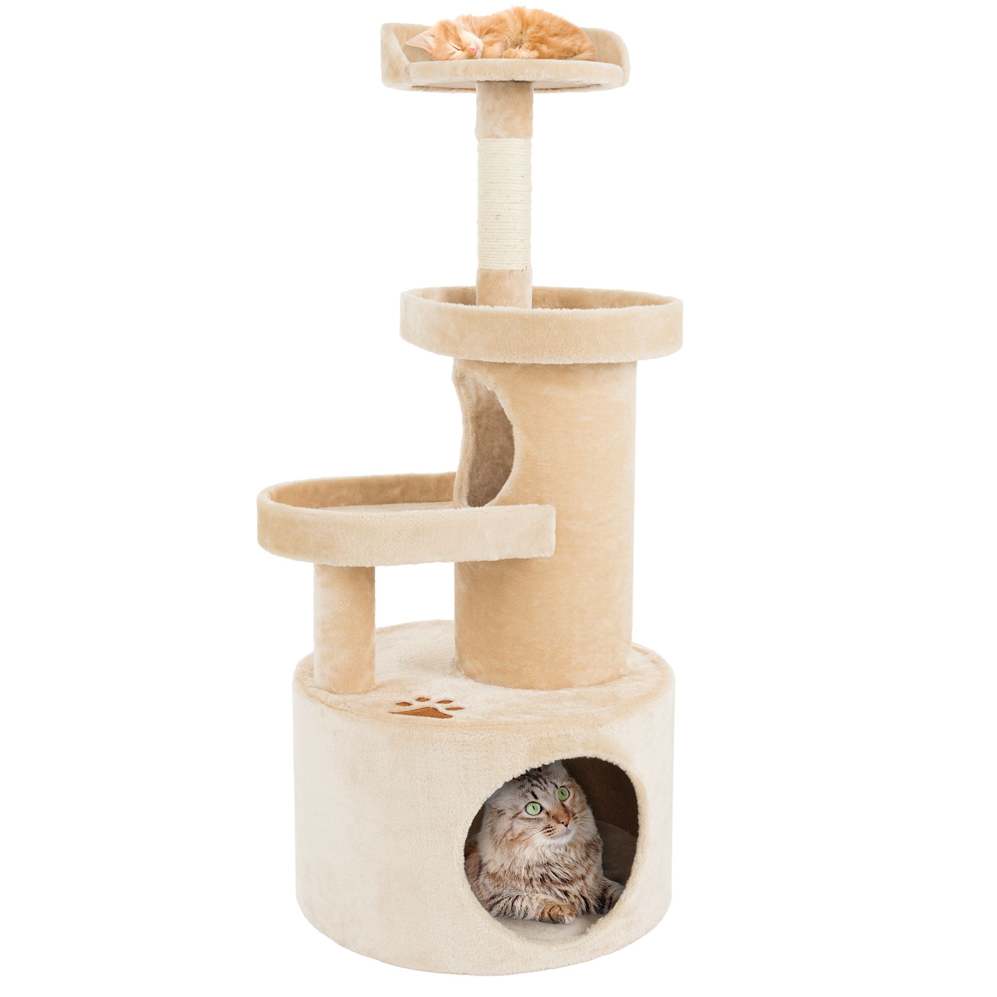 PETMAKER 43&quot; 4-Tier Sleep-and-Play Cat Tree Condo - Tan