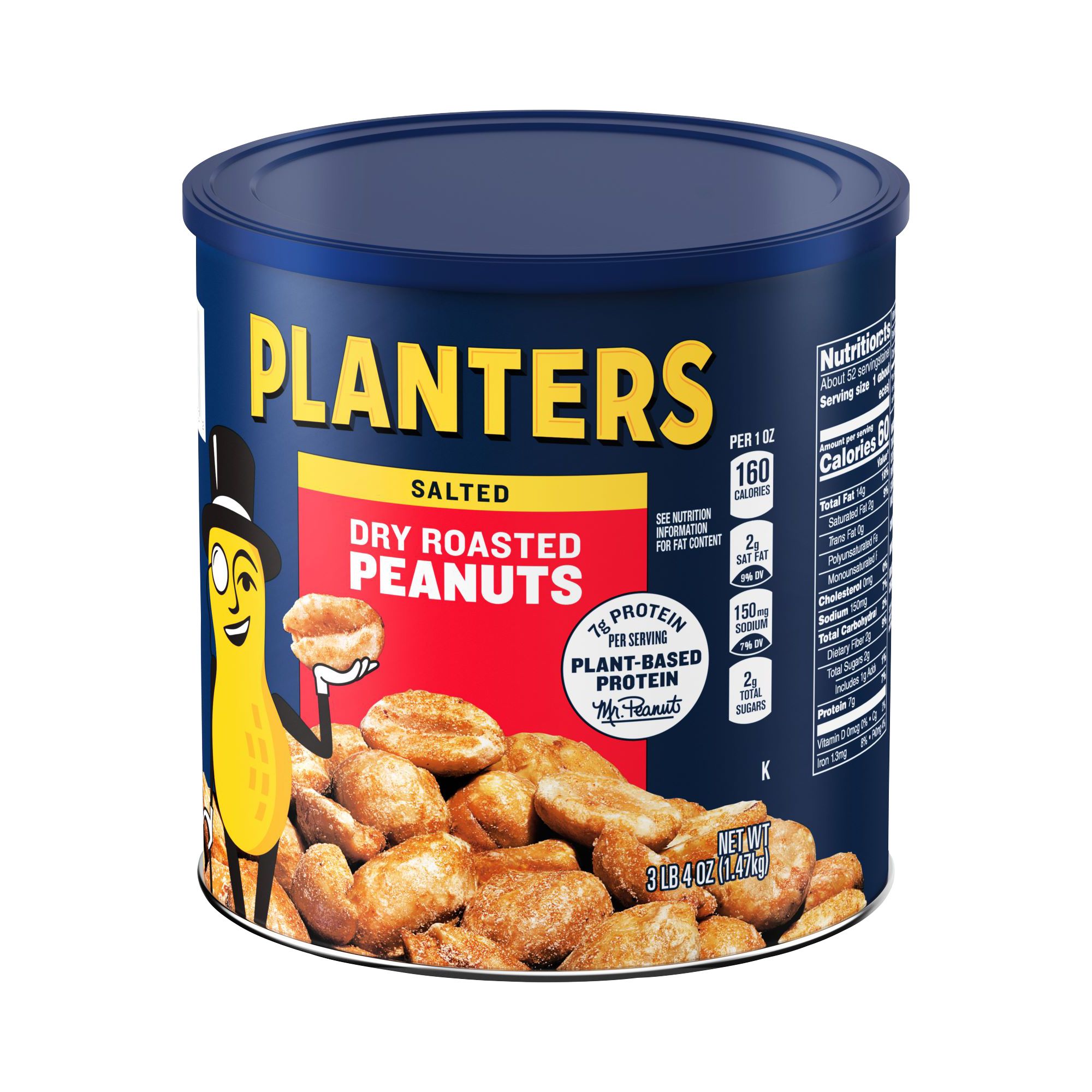 PLANTERS® Salted Peanuts, 56 Oz Can - PLANTERS® Brand