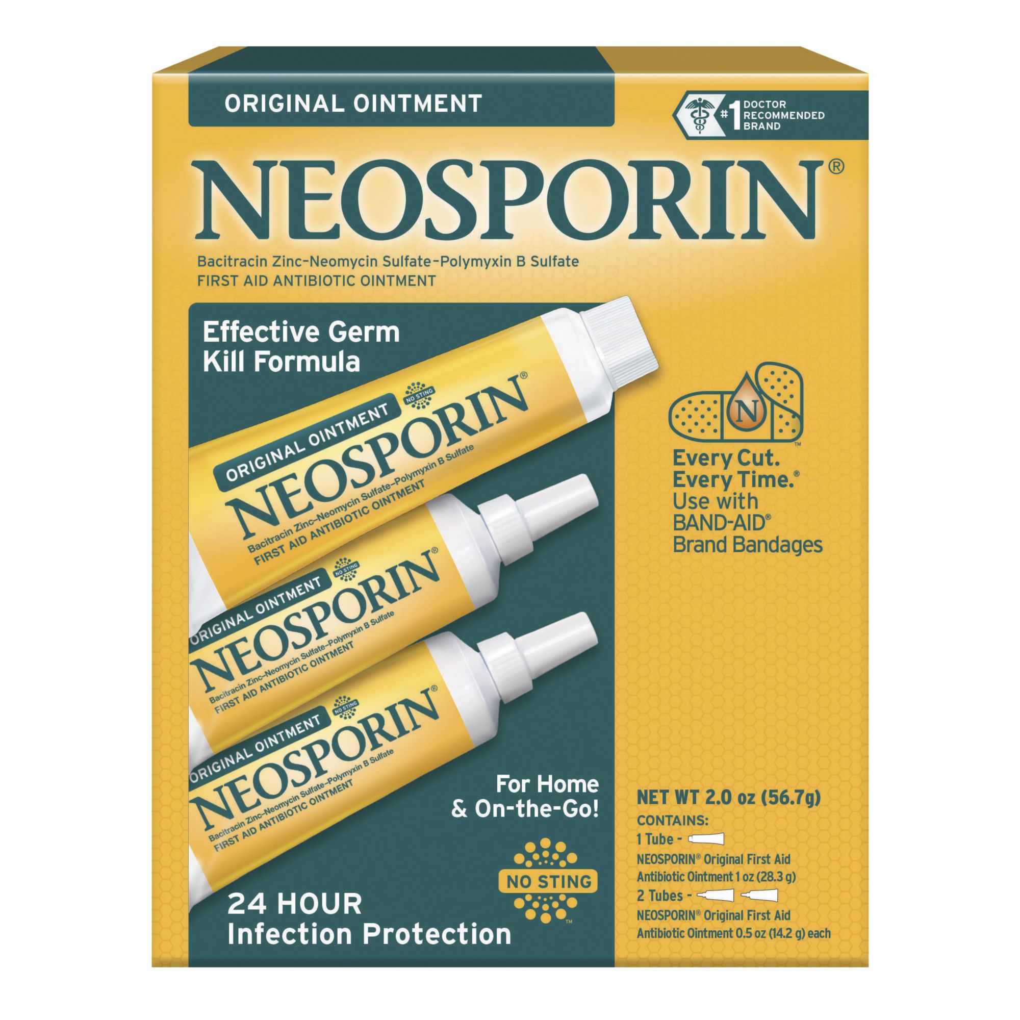 parkere kort i tilfælde af Neosporin Original Ointment For 24-hour Infection Protection - one 1oz and  2 pk./0.5 oz. - BJs Wholesale Club