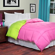 Lavish Home Twin-Size Reversible Alternative Comforter - Pink/Lime