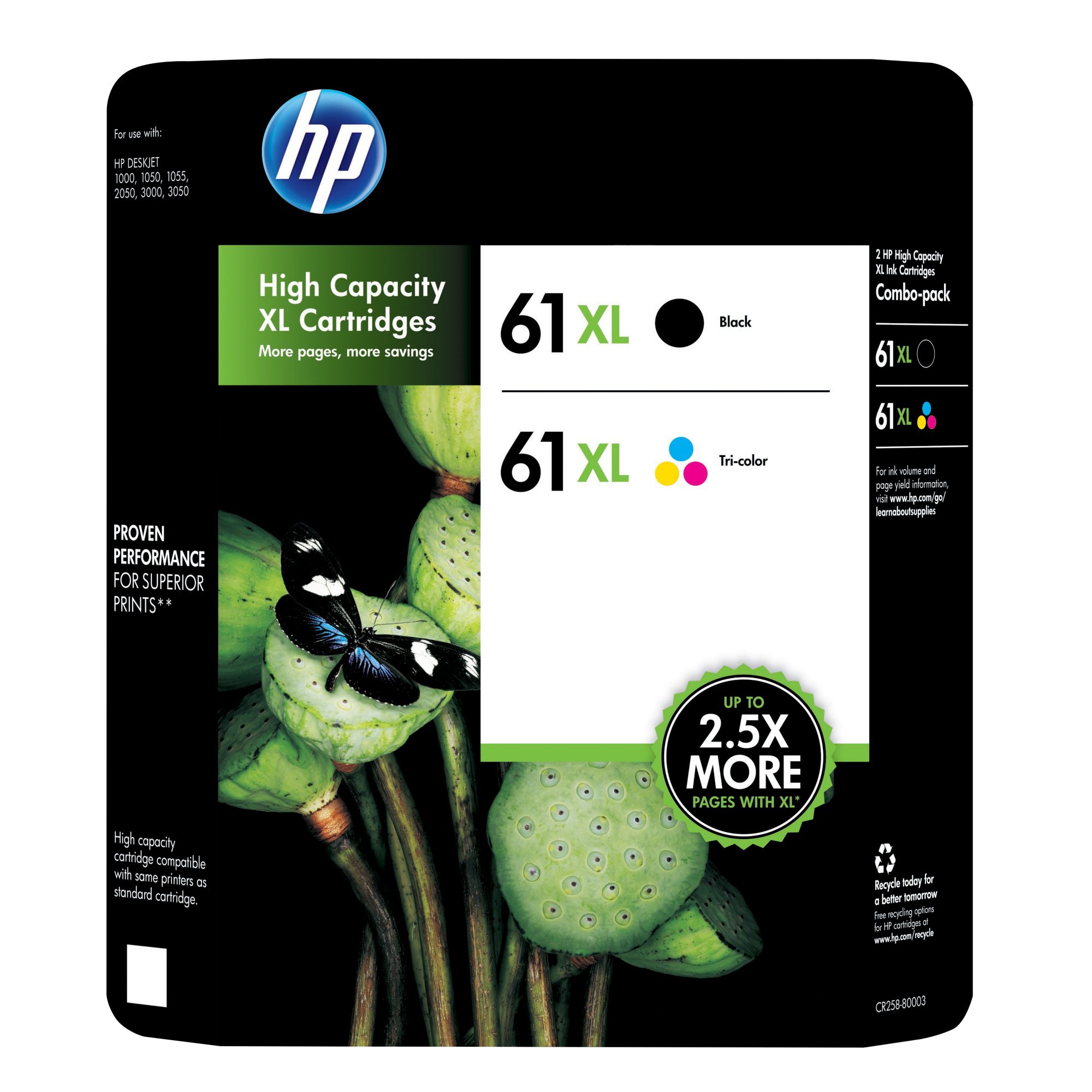 HP Inc. 61XL Combo Ink Cartridges, 2 pk.