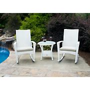 Tortuga Outdoor Bayview 3-Pc. Rocking Chair Set - Magnolia