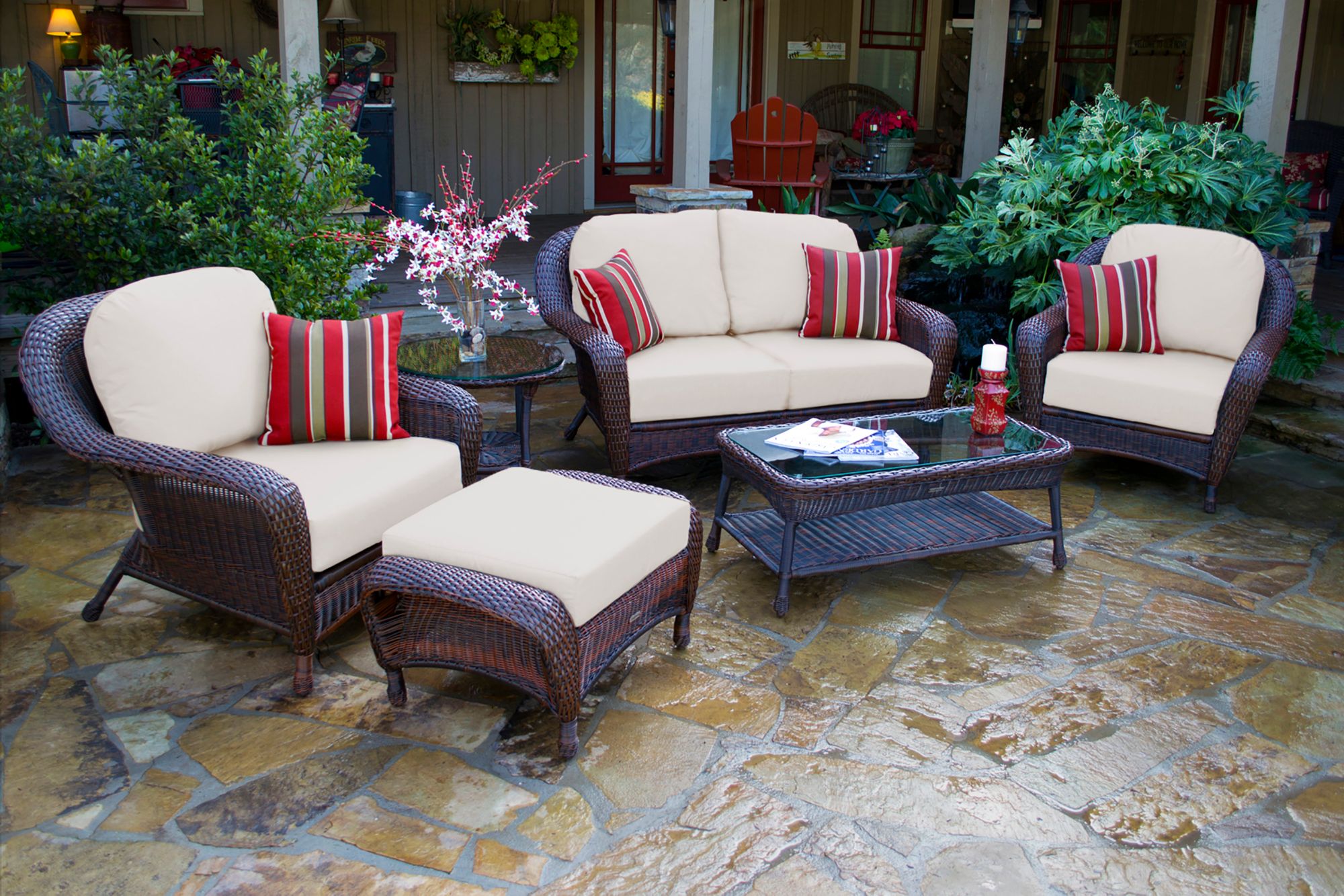 Tortuga Outdoor Richmond 6-Pc. Loveseat Set - Java