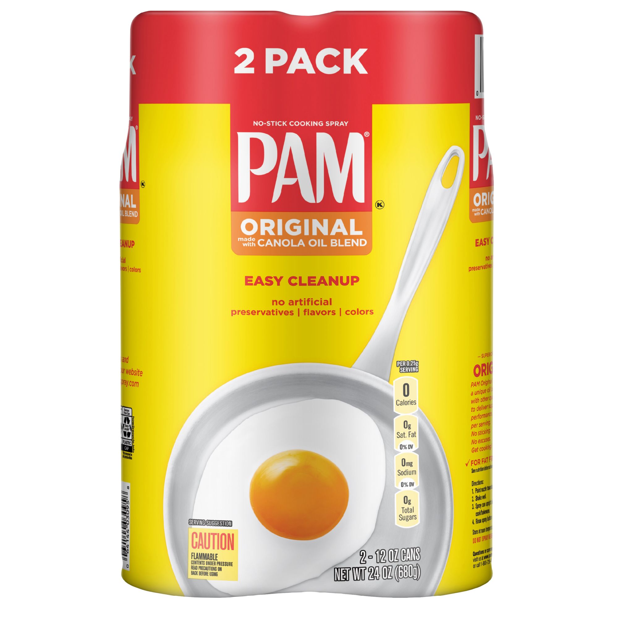  Pam Original No-Stick Cooking Spray 100% natural