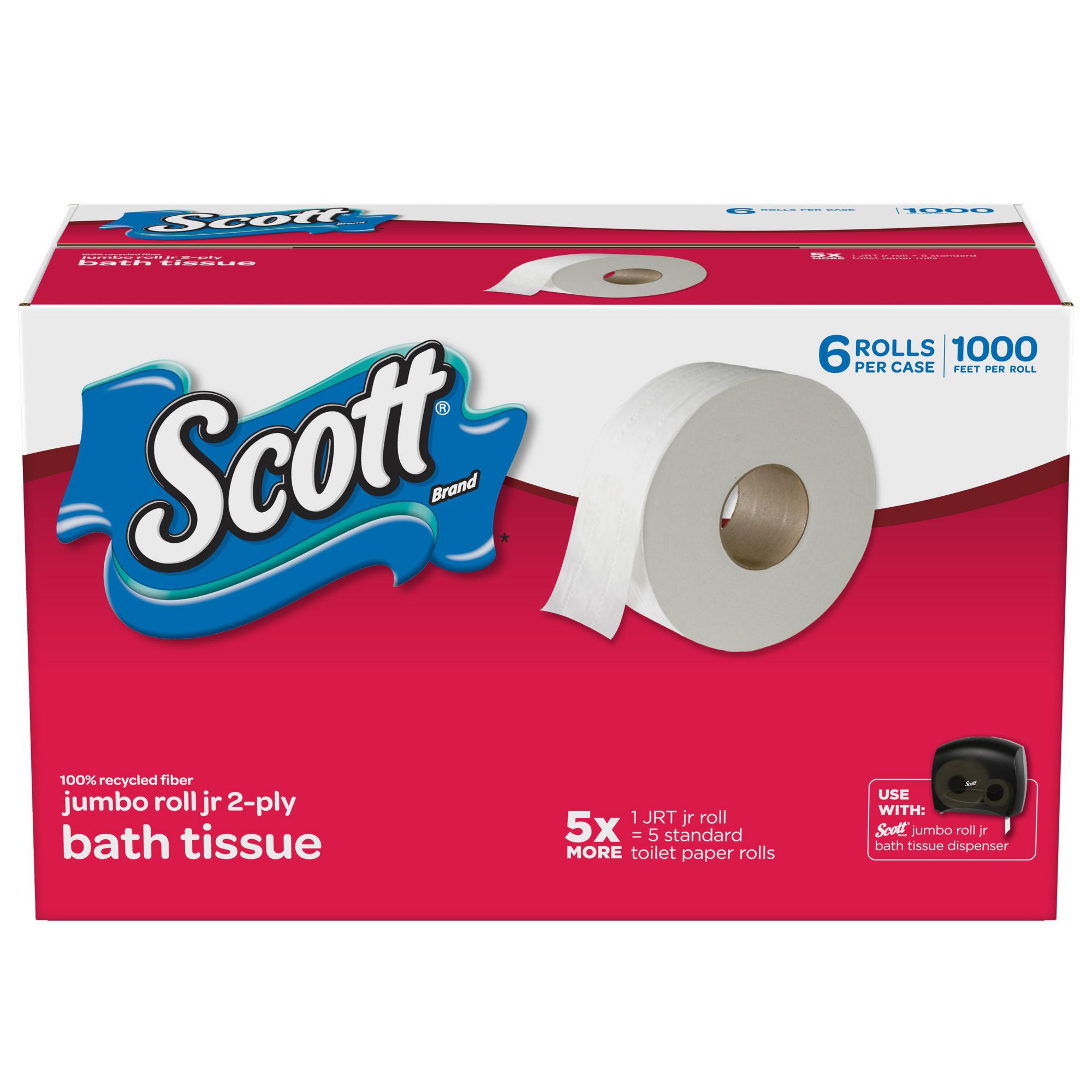 Scott Jumbo Roll 2-Ply Bathroom Tissue, 6 pk.