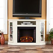 SEI Montego Media Console Electric Fireplace - Ivory