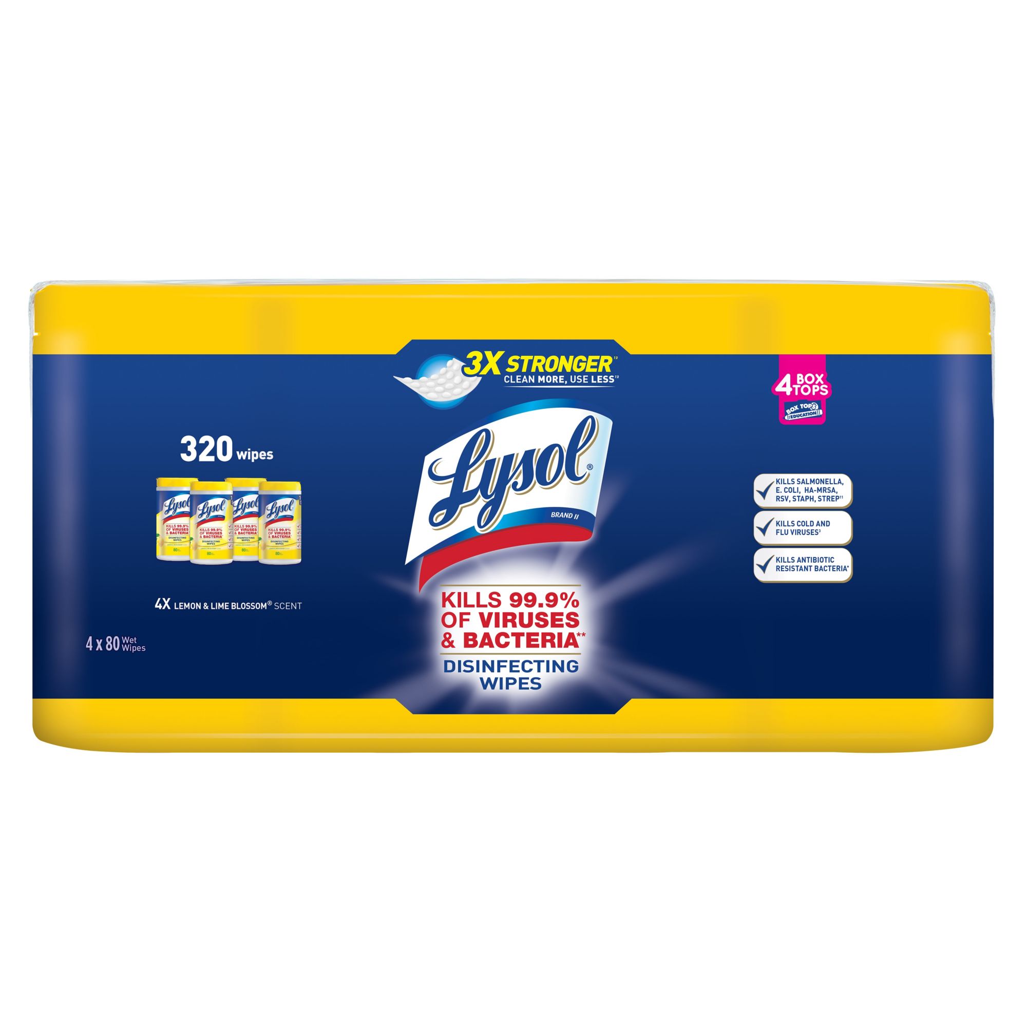 Lysol Disinfecting Wipes, 4 pk./80 ct.