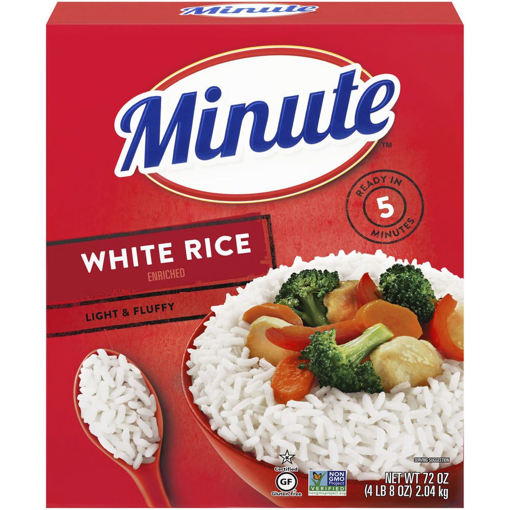 Minute Rice Instant Enriched Long Grain White Rice, 72 oz.
