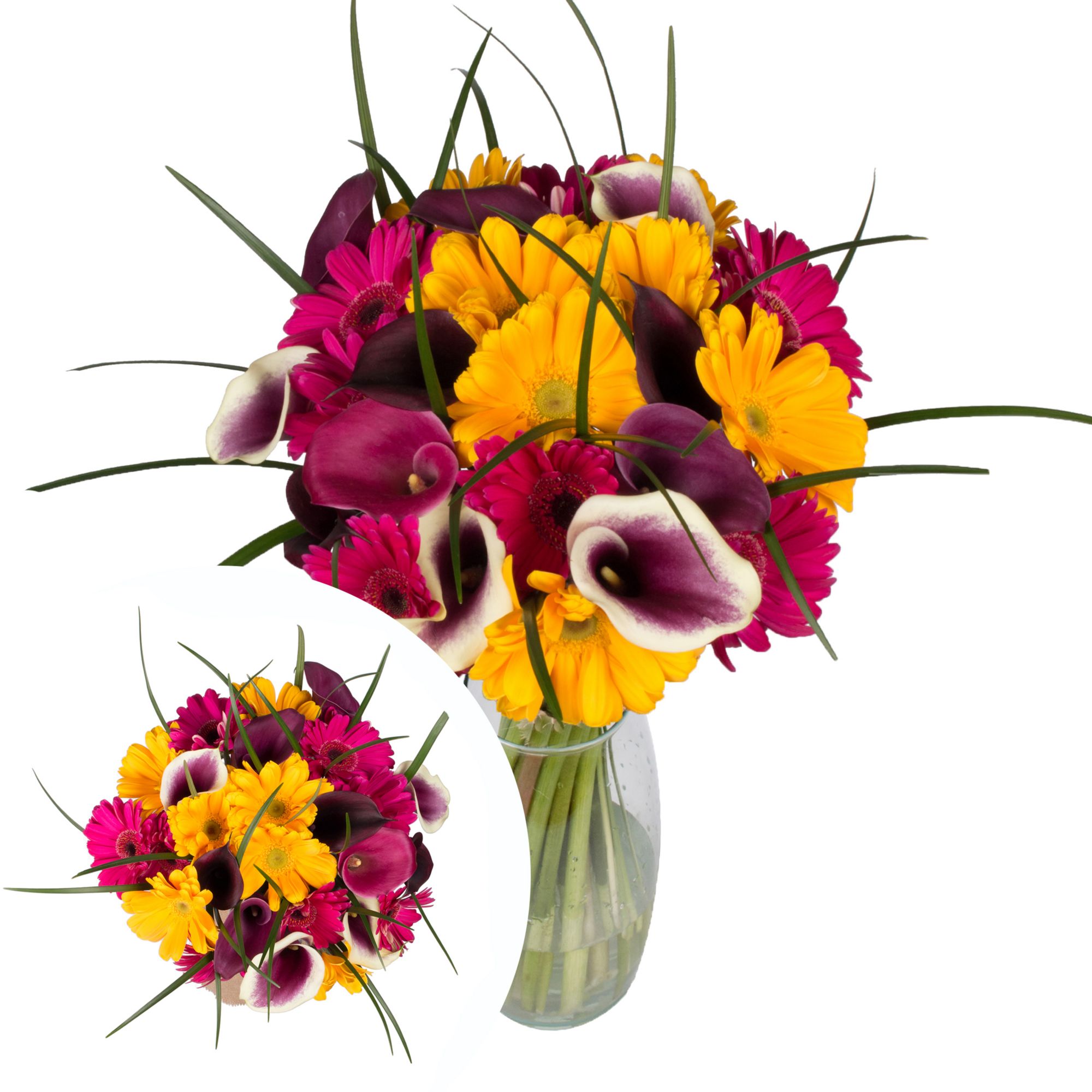 InBloom Mardi Gras Bouquet, 32 Stems