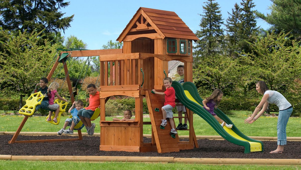 Backyard Discovery Atlantis Swing Set with Upper Fort BJ s Wholesale Club