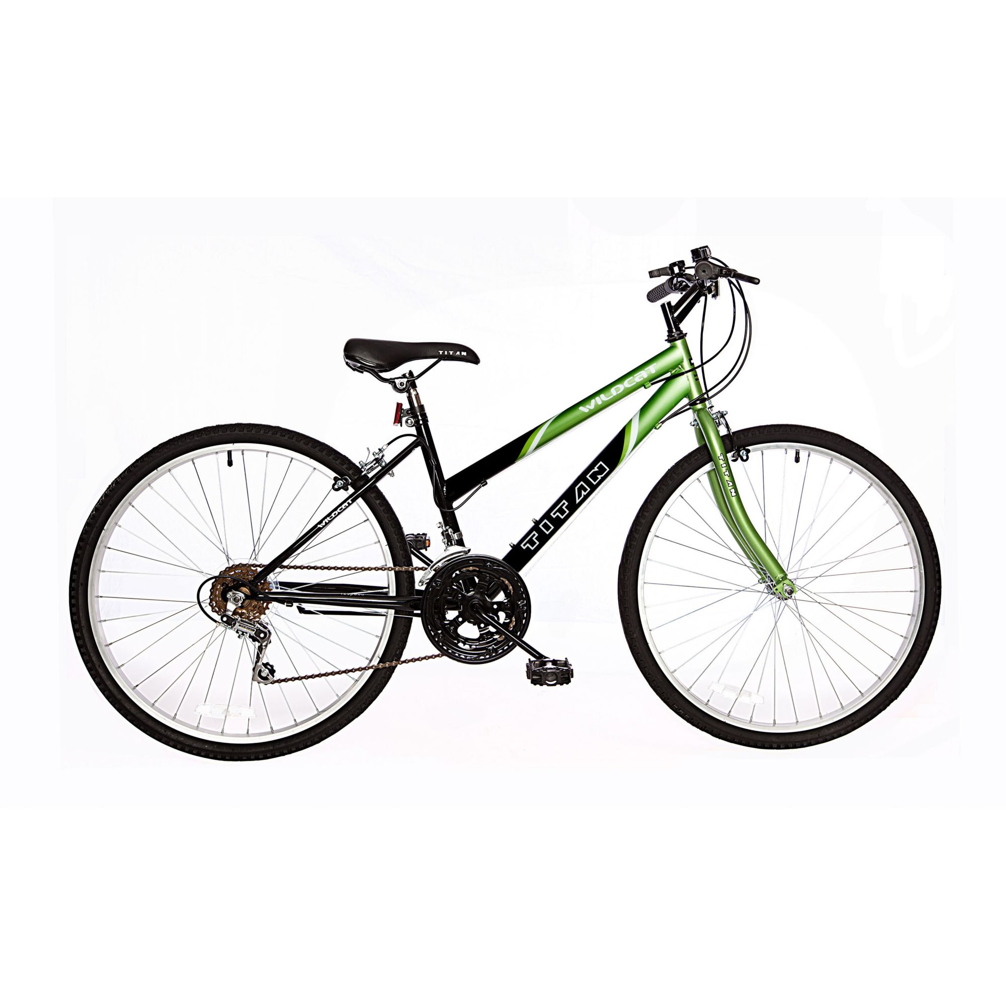 Titan Wildcat Hardtail Women's 26&quot; 18-Speed Mountain Bicycle - Lime Green/Black