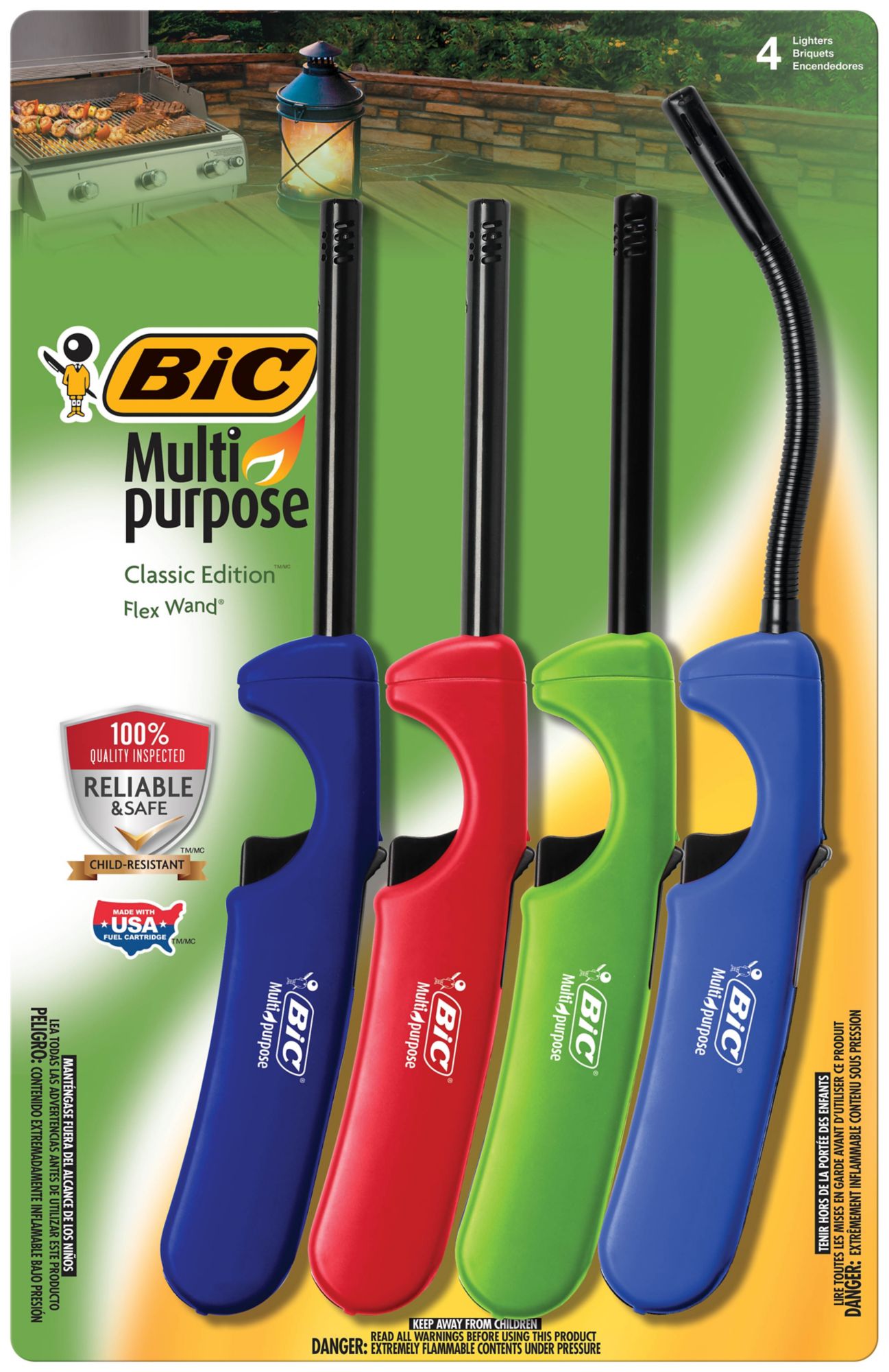 BIC Multi-Purpose 4-Pc. Classic Edition and Flex Wand Lighter Set