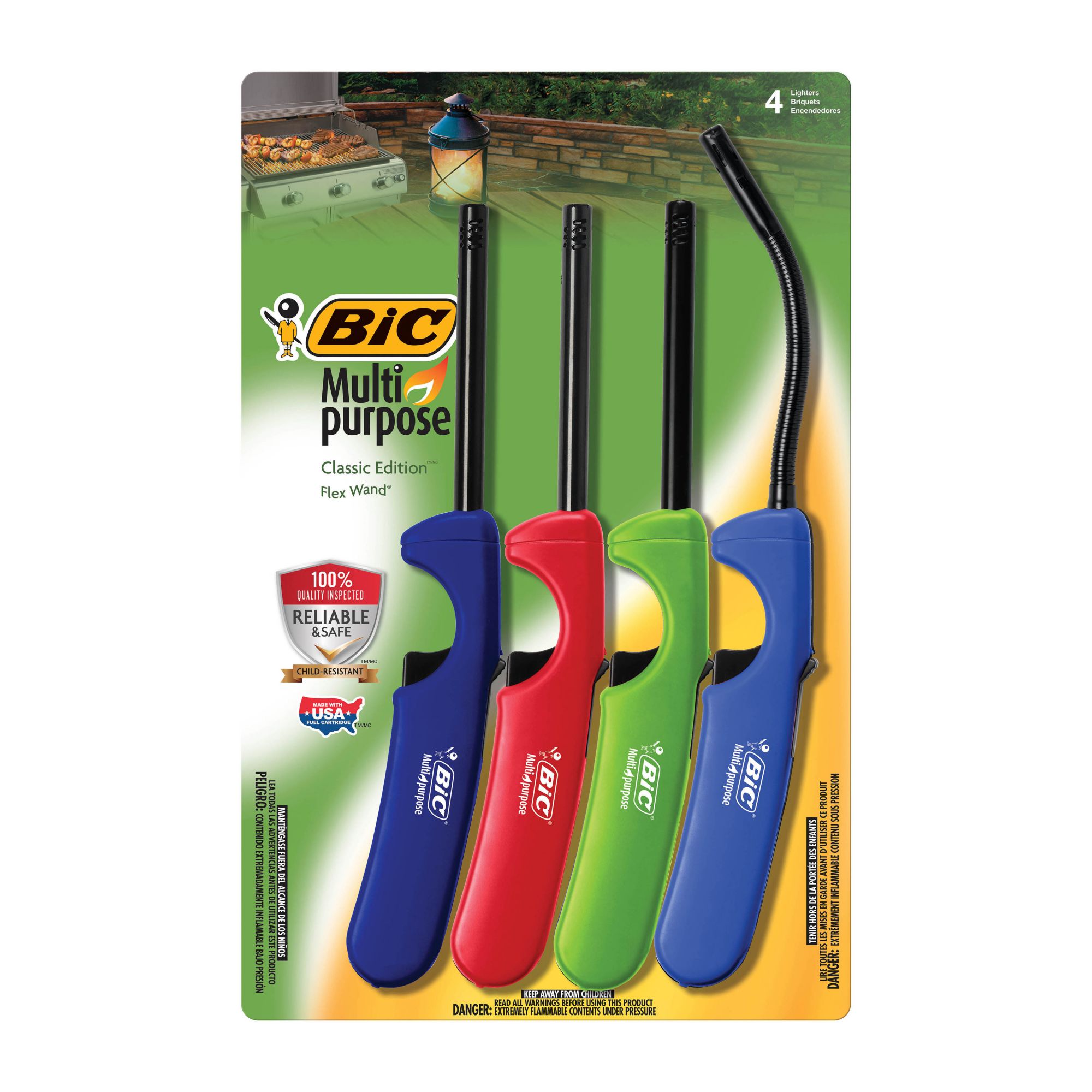 BIC Multi-Purpose 4-Pc. Classic Edition and Flex Wand Lighter Set