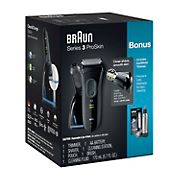 Braun Series 3 ProSkin 3070cc Electric Shaver with Clean and Charge Station and Bonus Ear and Nose Trimmer
