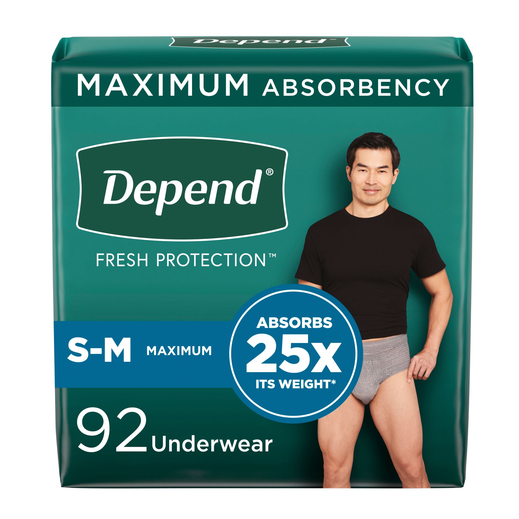 Depend Fit-Flex Large Maximum Absorbency Underwear for Men, 84 ct.