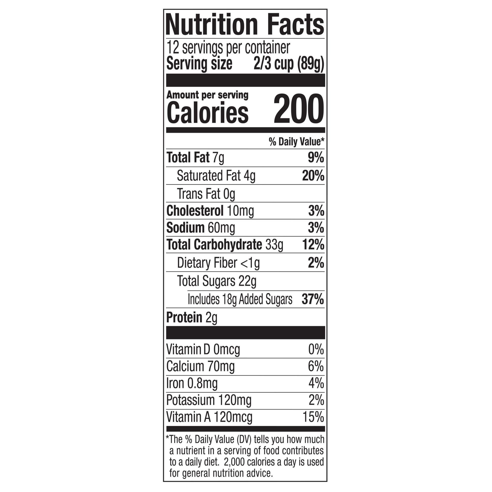 Ice Cream Nutrition Facts Breyers | Blog Dandk