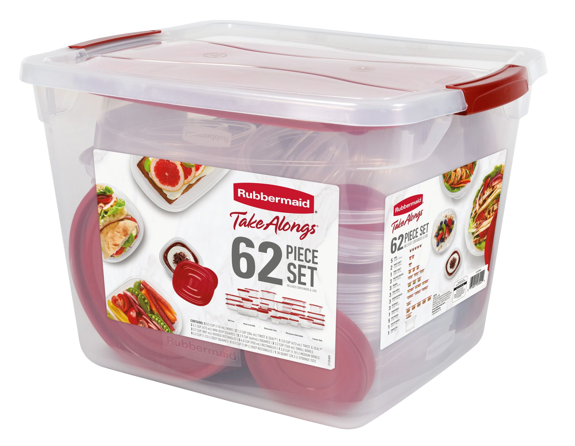 Rubbermaid TakeAlongs Food Storage Containers, 20 Count 2092732 – Oikos  Center