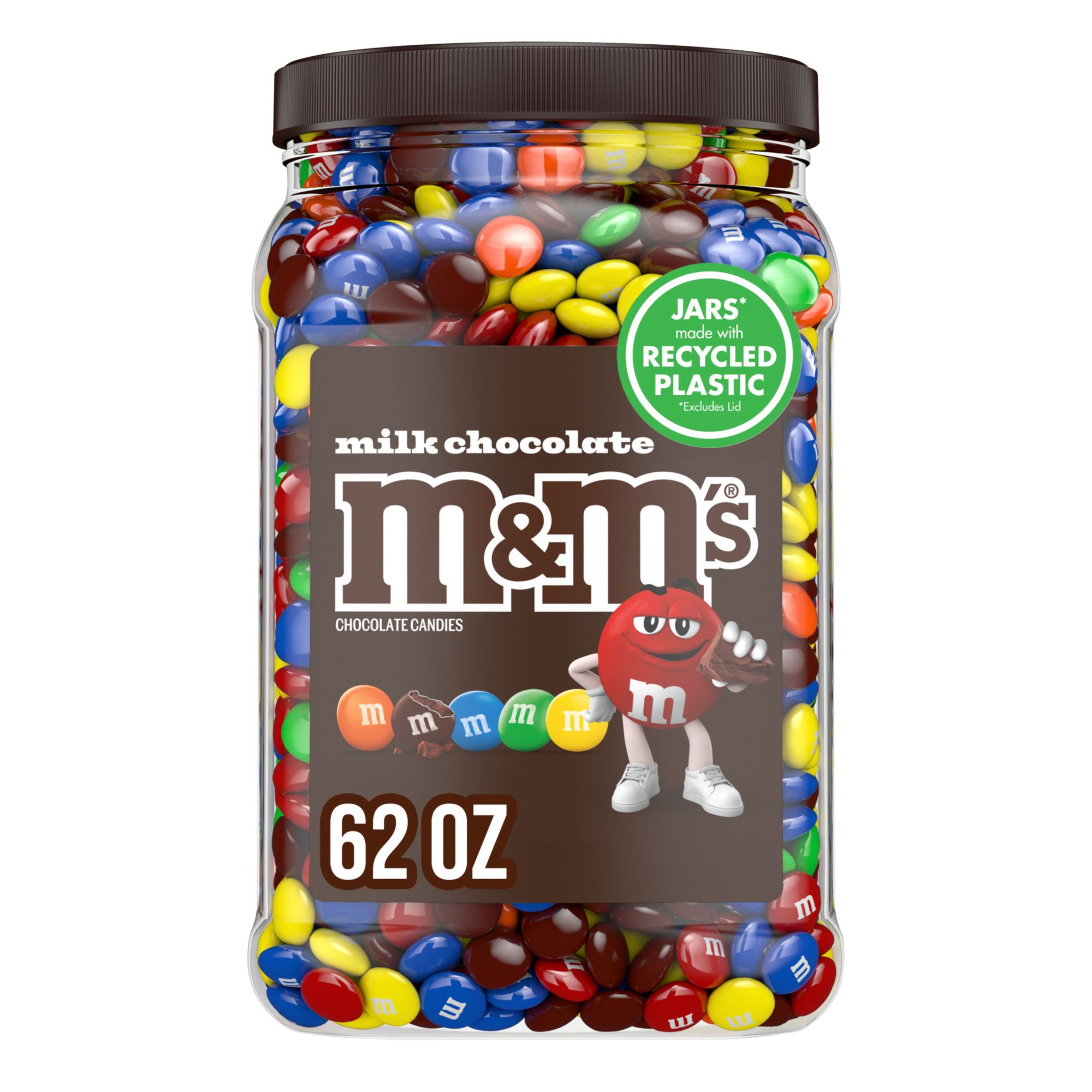 M&M'S Chocolate Candy Bulk Jar, Milk Chocolate Candy, 62 oz.