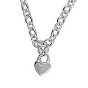 .25 ct. t.w. Diamond Heart Toggle Necklace in Sterling Silver