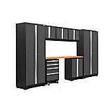 NewAge Products Bold 3.0 Series 8 Piece Garage Storage Cabinet Set with Worktop