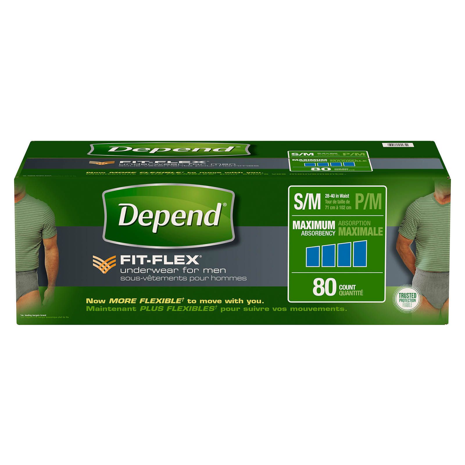 Depend FIT-FLEX Incontinence Underwear for Men with Maximum Absorbency ...