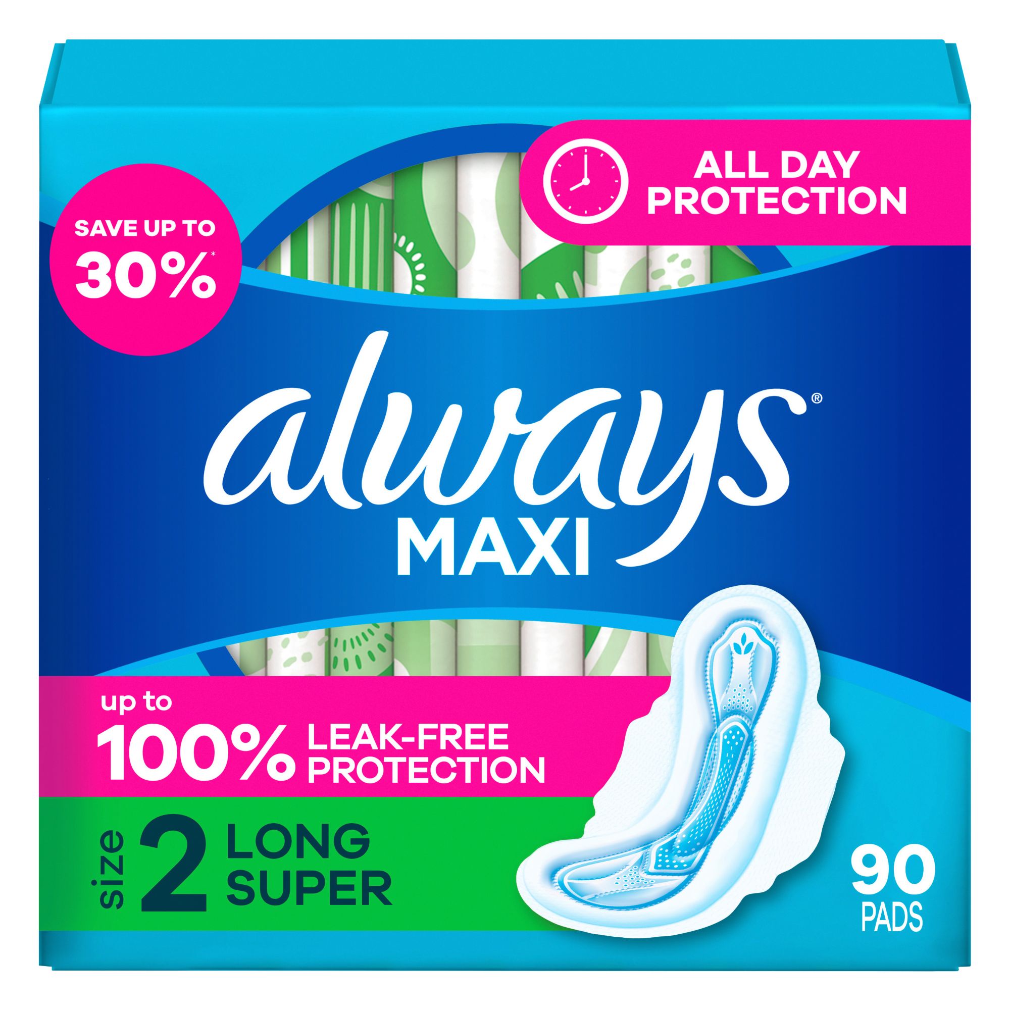 Always ZZZs Overnight Pads for Women, Size 6 w/Wings, 40 Total Count (2  Pack) : : Health & Personal Care