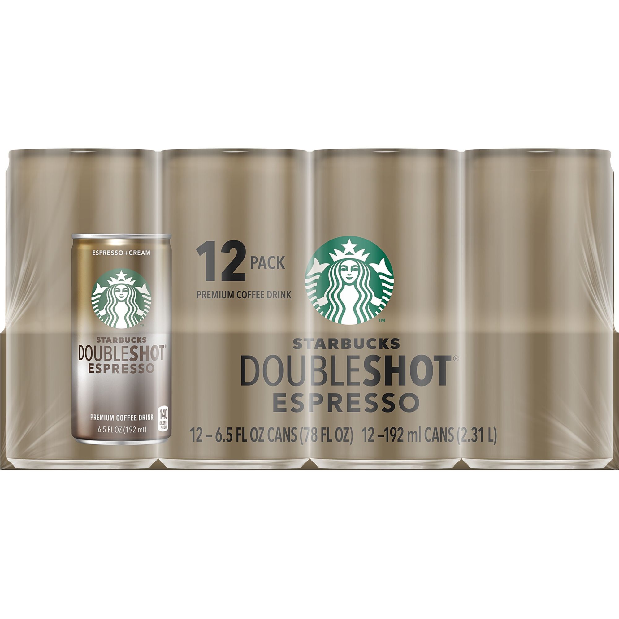 Starbucks Doubleshot Espresso Coffee Cans, 12 pk./6.5 fl. oz.