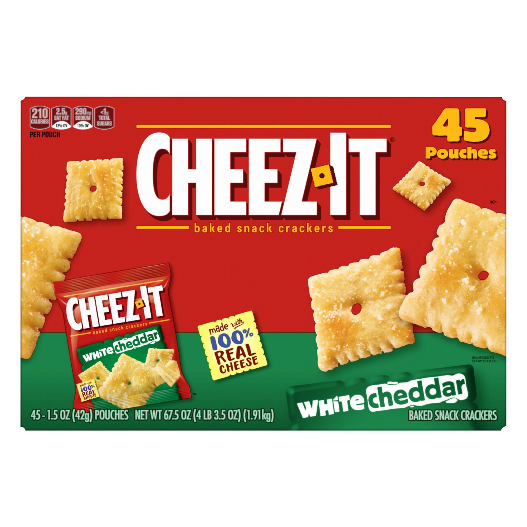 Cheez-It White Cheddar Baked Snack Packs, 45 pk