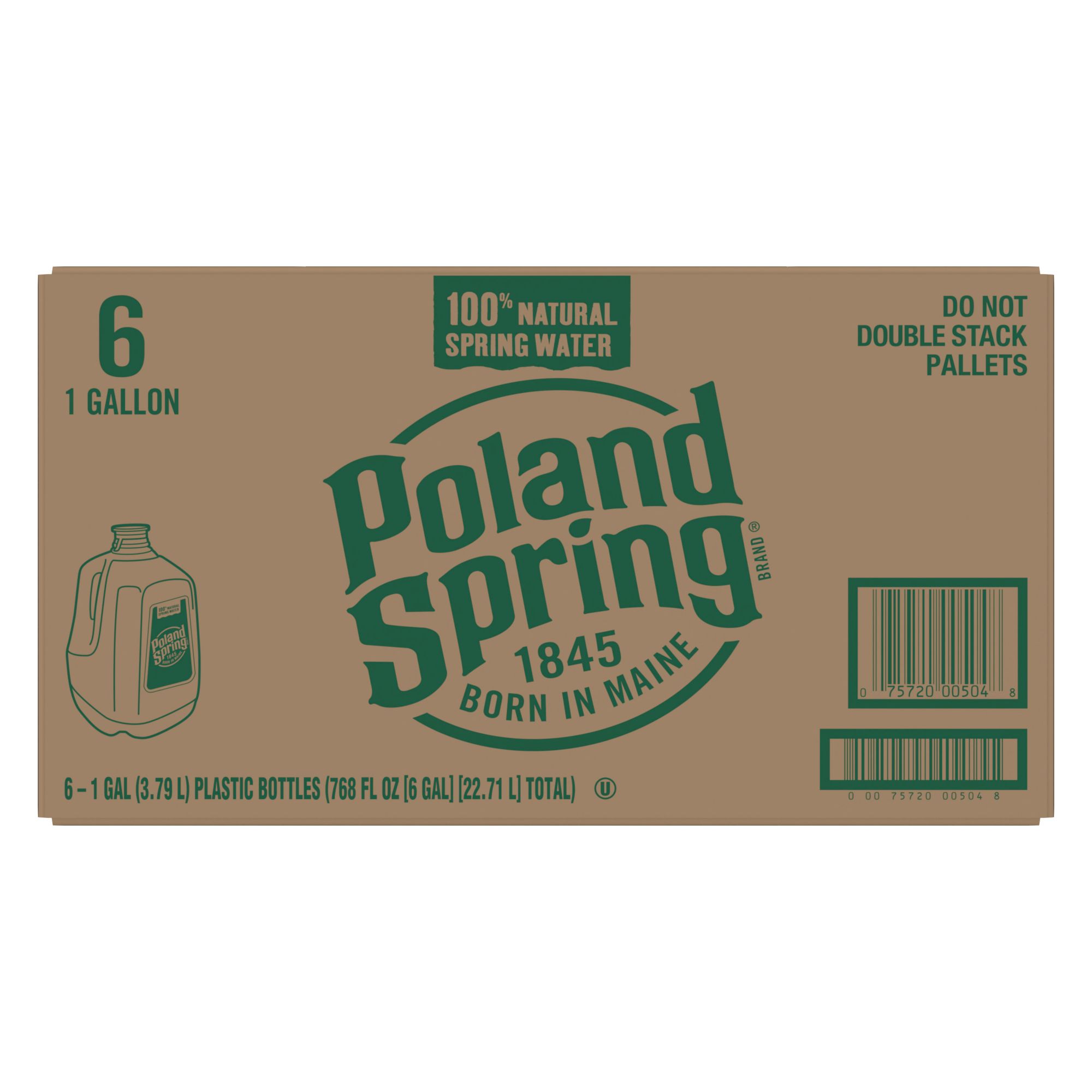 8 Ounce Bottled Spring Water  Poland Spring® Brand 100% Natural