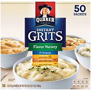Quaker Instant Grits Flavor Variety Pack, 50 pk.