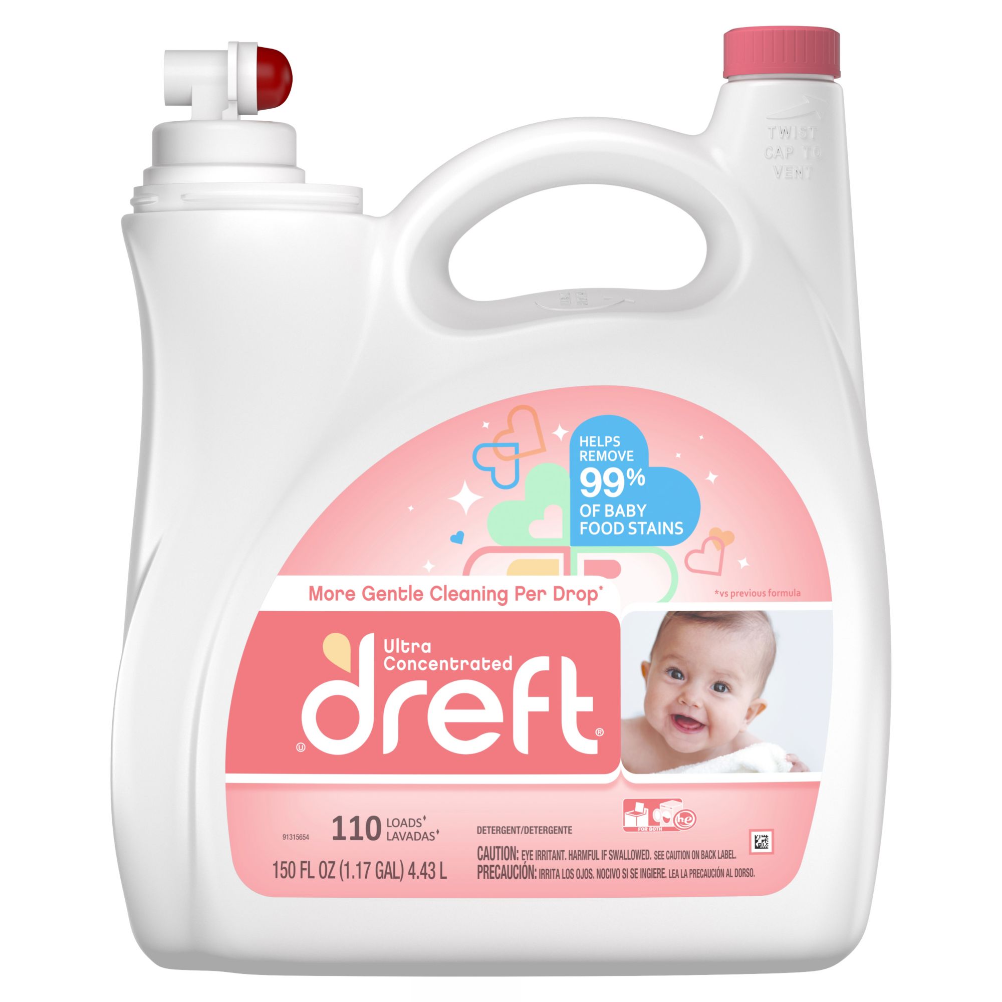 Dreft Ultra Concentrated Liquid Laundry Detergent, 150 fl. oz.