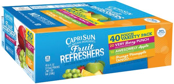 Capri Sun Fruit Juice Pouches Variety Pack, 40 Count - 4 Flavors, 6 fl oz -  Less Sugar Soft Drinks - Refreshing Water Filter - Capri Sun Fruit Juice  Series in the Soft Drinks department at