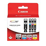 Canon PGI-225 and CLI-226 Combo Ink Cartridges, 4 Pack