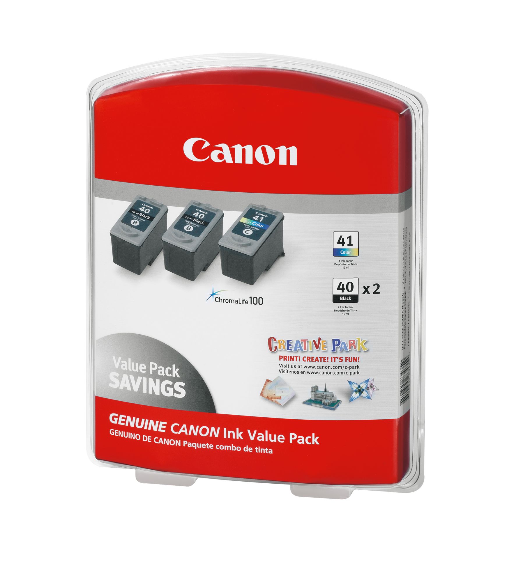Canon iPG-40 and CL-41 Combo Ink Cartridges, 3 Pack