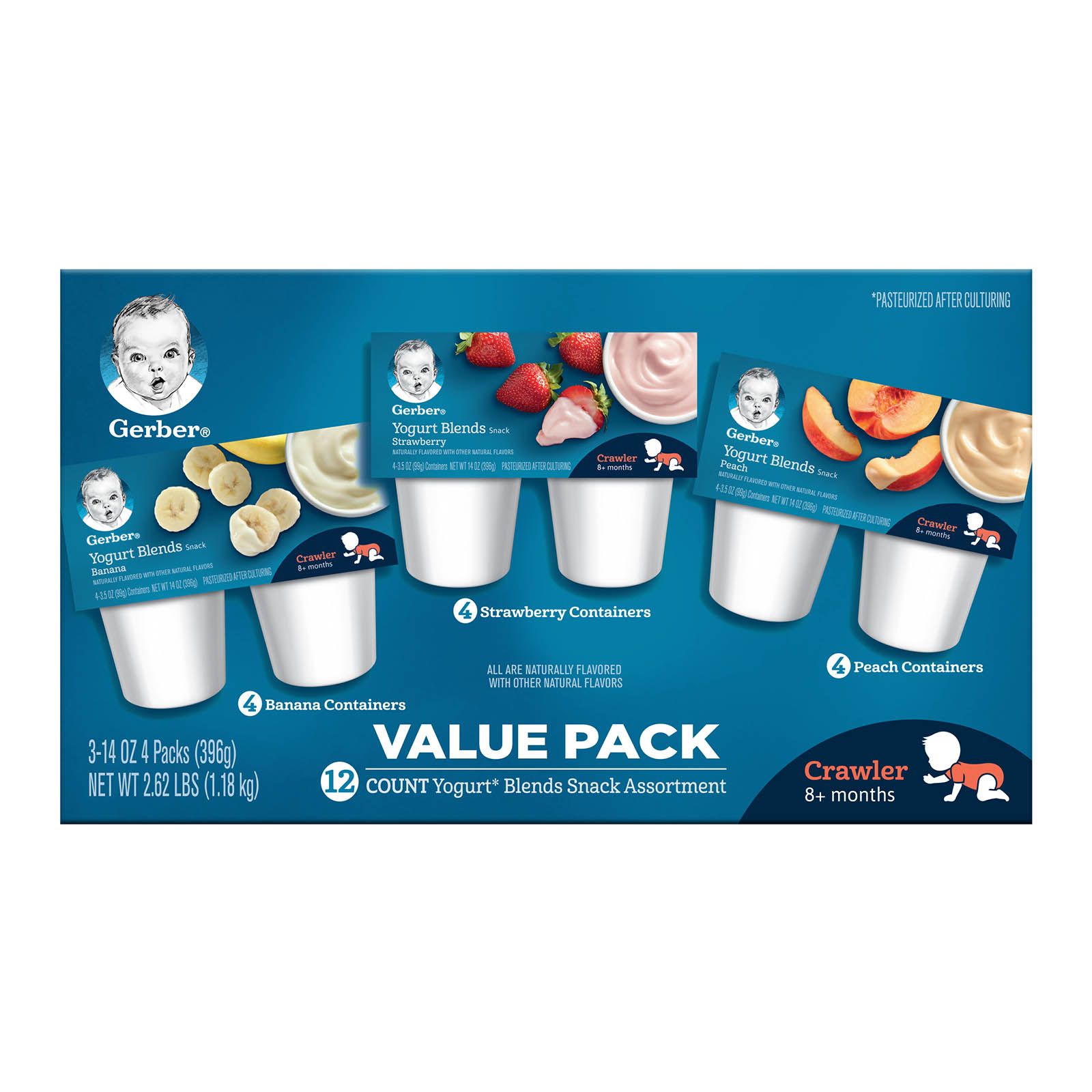 Gerber Yogurt Blends Snack Assortment, 12 pk./3.5 oz.