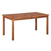 W. Trends Outdoor Cliff Acacia Wood Dining Table - Brown