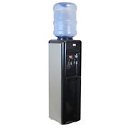 Aquverse Commercial-Grade Top-Loading Hot and Cold Bottled Water Dispenser - Black/Stainless Steel