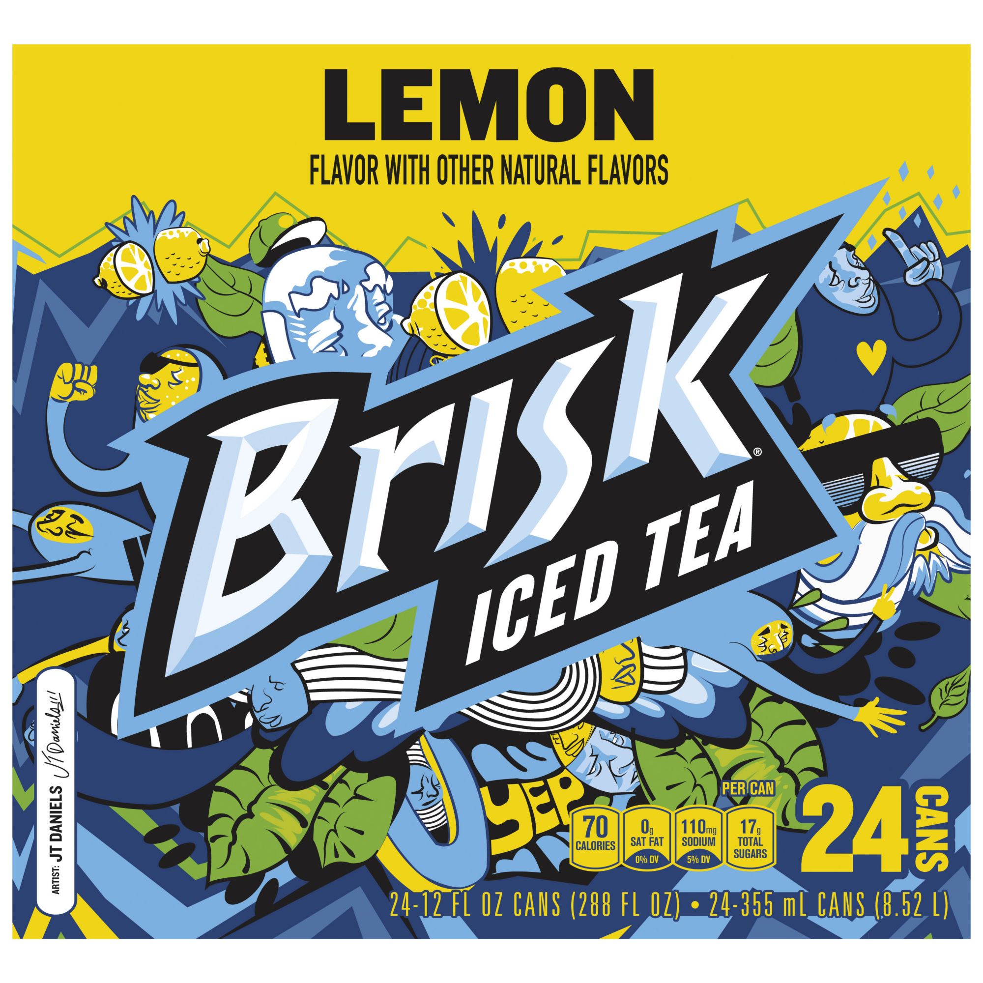 Lipton Brisk Lemon Iced Tea, 24 pk / 12 fl oz - Foods Co.
