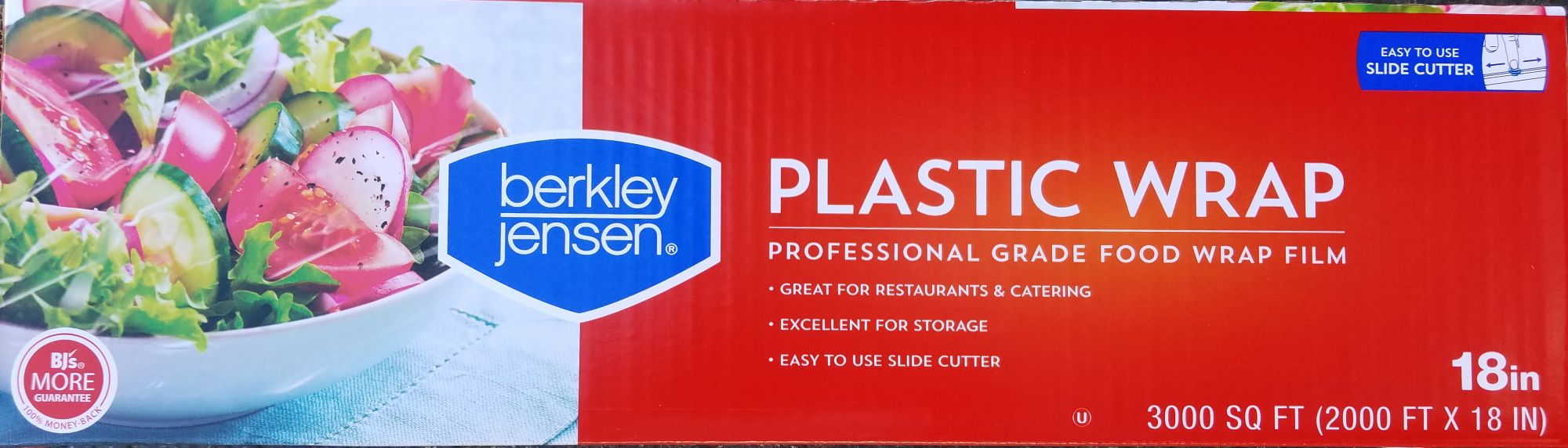 Berkley Jensen 18&quot; x 3,000' Plastic Film Wrap - Clear