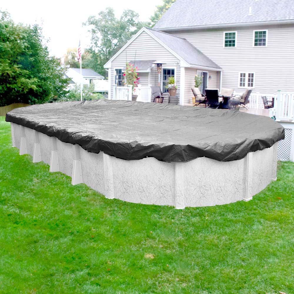 Robelle Platinum 18' x 33' Solid Aboveground Pool Winter Cover - Silver/Black