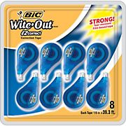 BIC Wite-Out EZ Correct Correction Tape, 1/6&quot; x 39'3&quot;, 8 ct. - White