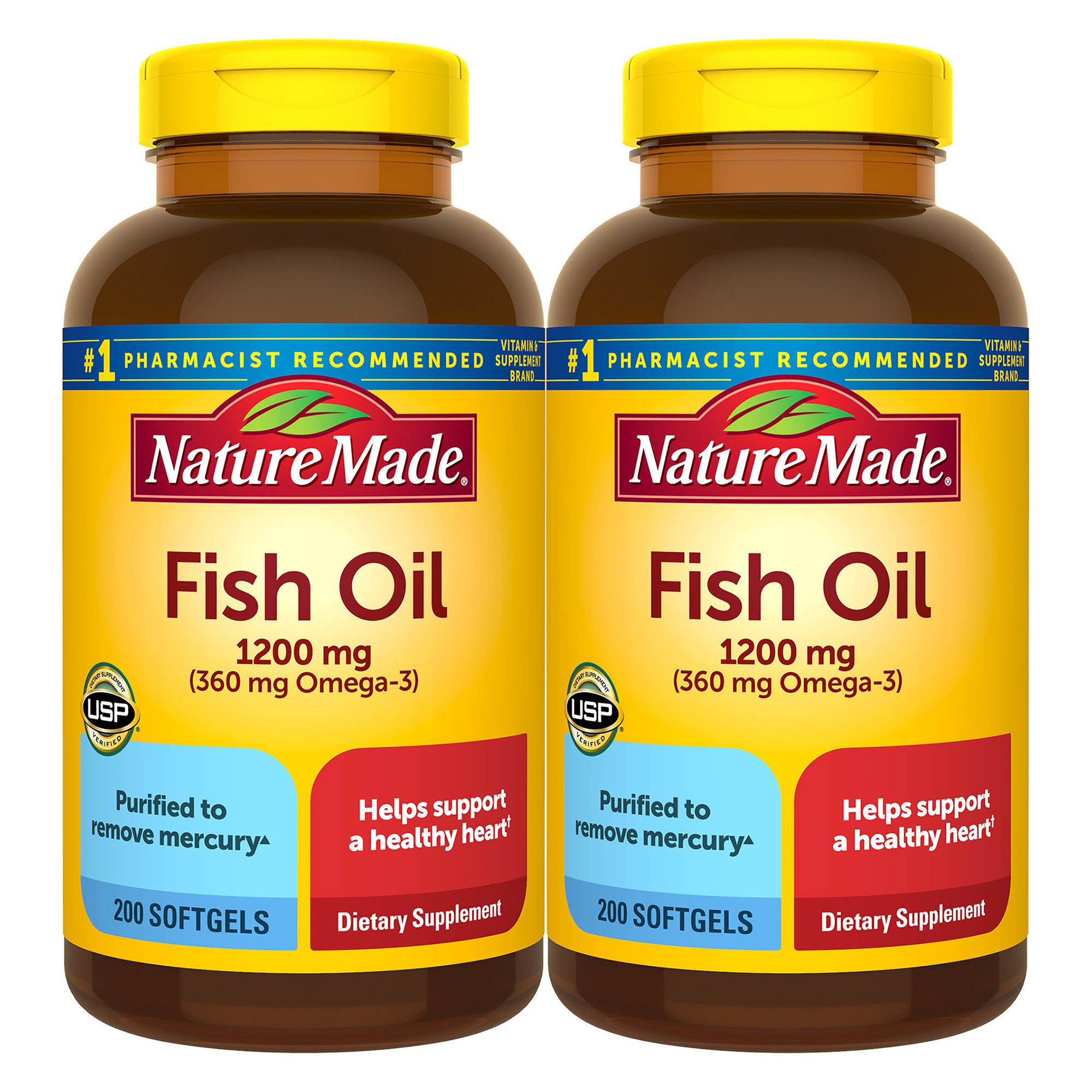 Nature Made Fish Oil 1200 mg Softgels, 2pk./400 ct.